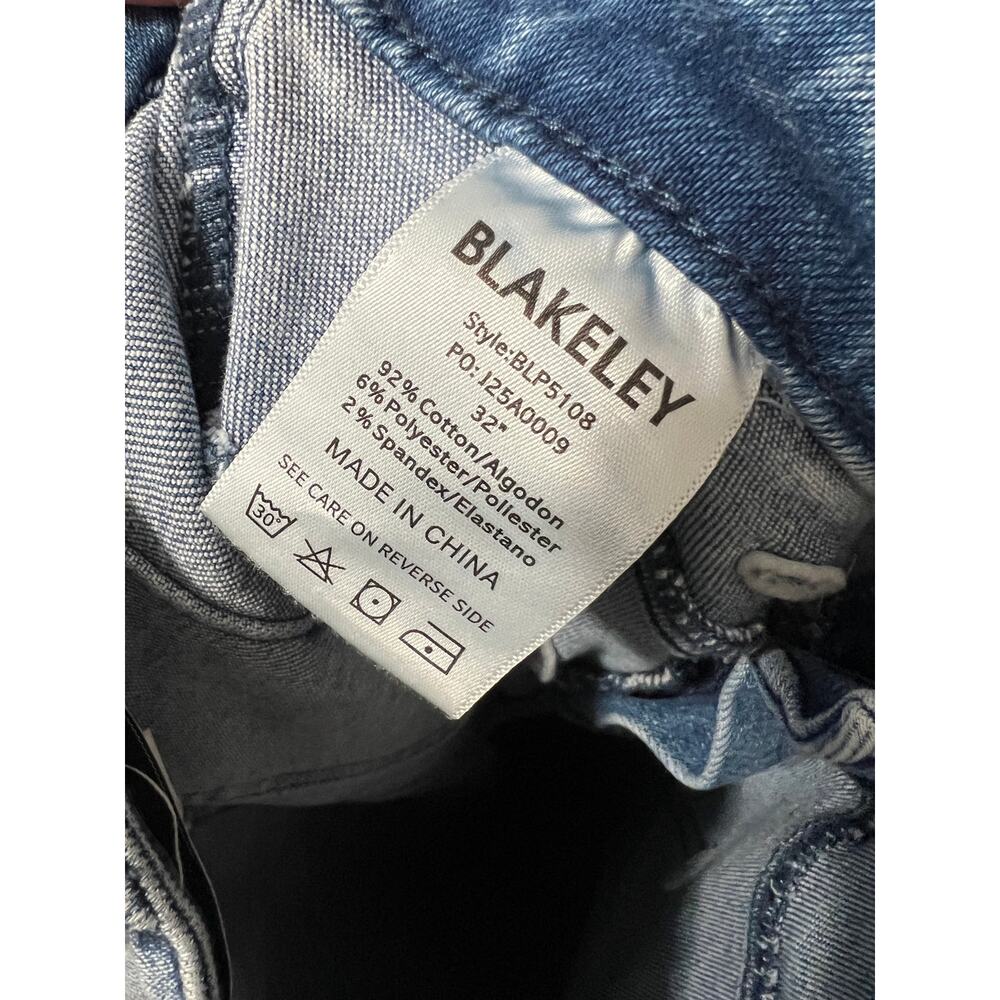 Blakeley Wide Leg Jeans Size 25 Light Wash High Rise Patch Pocket Stretch Denim - Picture 4 of 8